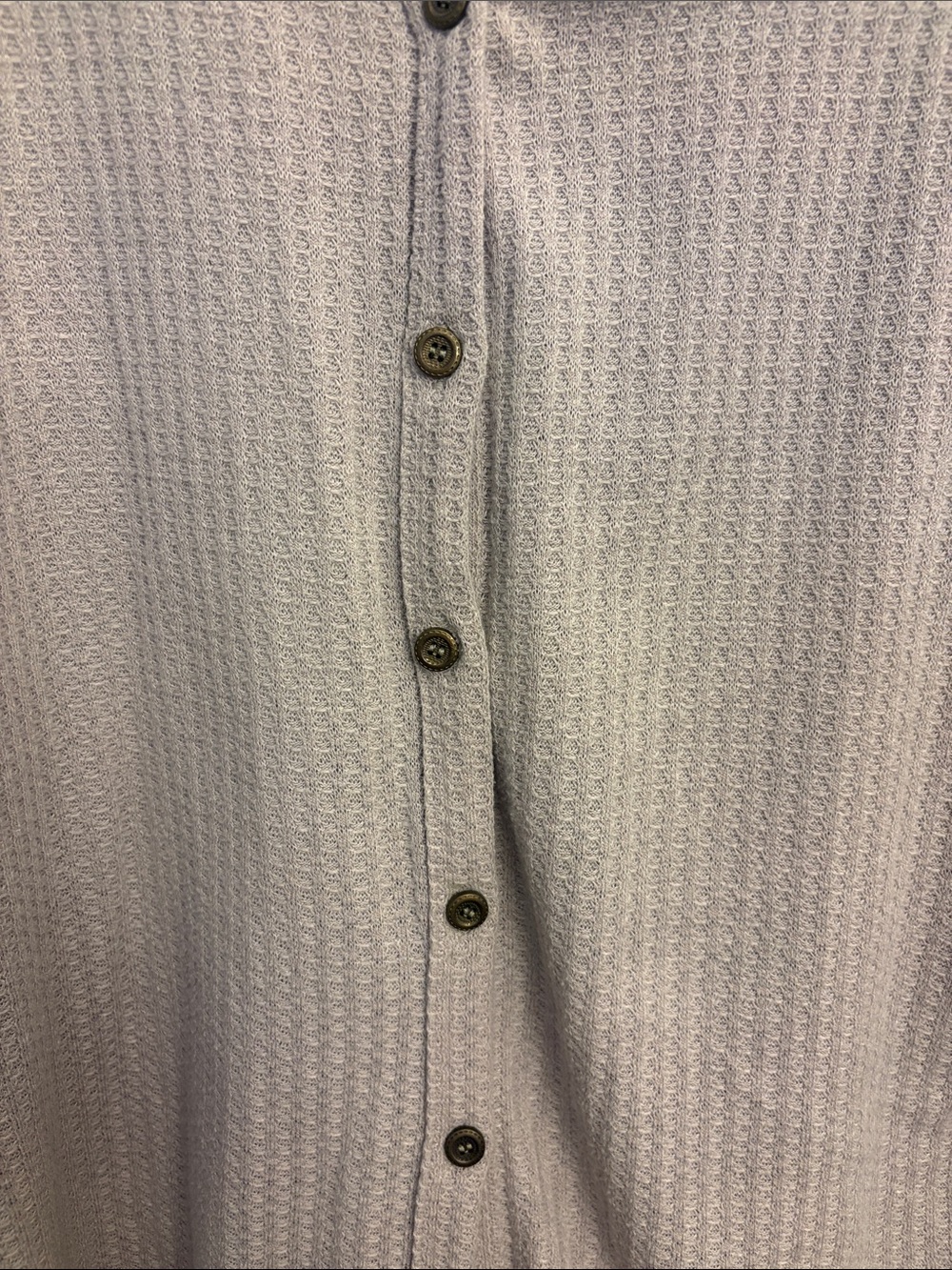 MIHOLL Pale Lavender Waffle-Knit Button Cardigan - Picture 3 of 5